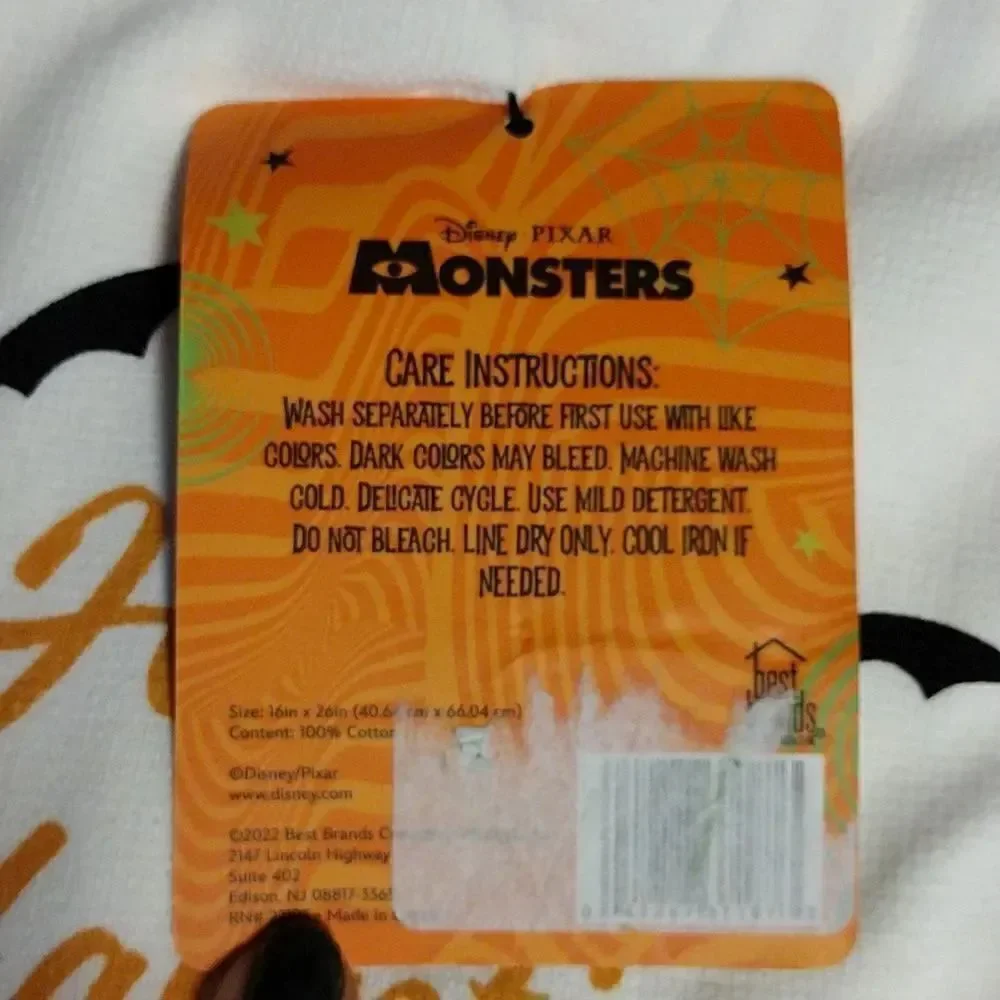 Disney Pixar Monsters Inc Happy Haunting 2 Pack‎ Kitchen Towels NWT Halloween